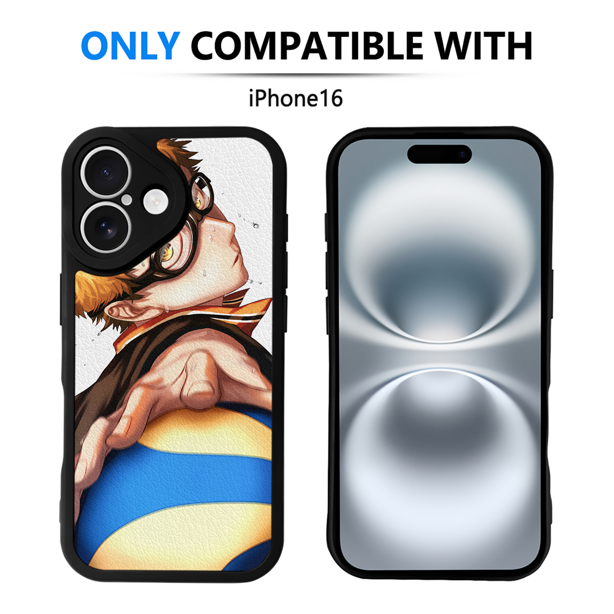 （画像用） ハイキュー!! Haikyu!! 【iPhone 16シリーズ対応】シリコンスマホケース（レザー調） 材質：シリコン